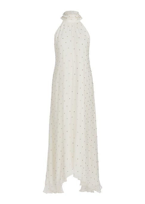 Chiffon Crystal Maxi Dress