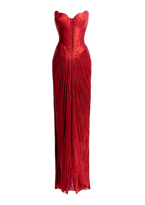 Elegant Silk Corset Gown