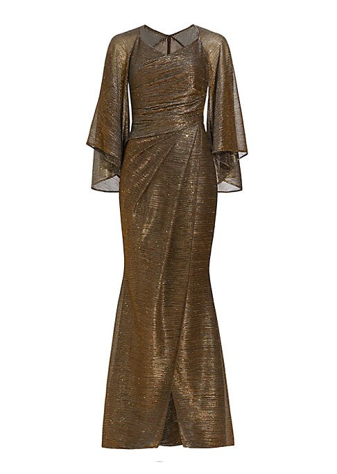 Metallic Wrap Dress