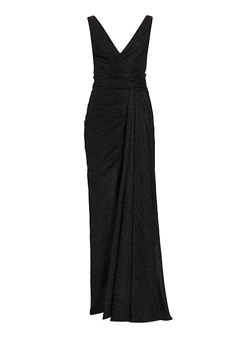 Gleaming Asymmetric Evening Dress