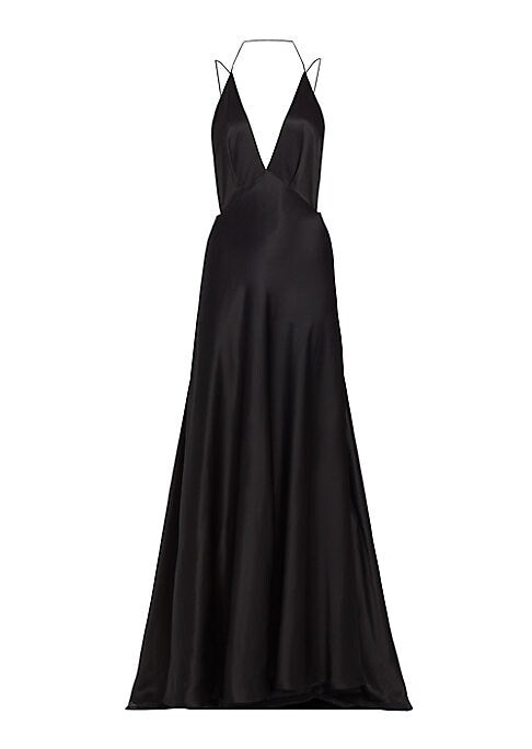 Silk V-Neck Gown
