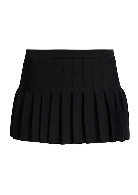 Pleated Low-Rise Skirt