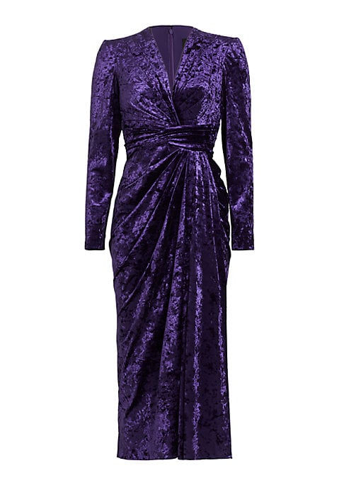 Velvet Elegance Midi Dress