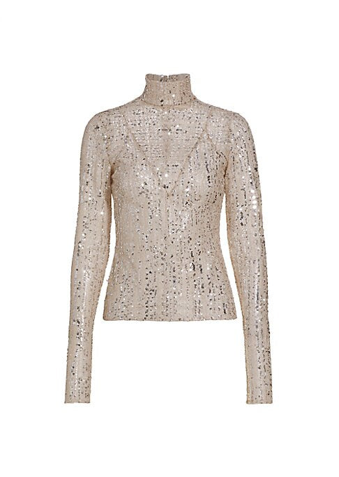 Sparkling Turtleneck Elegance