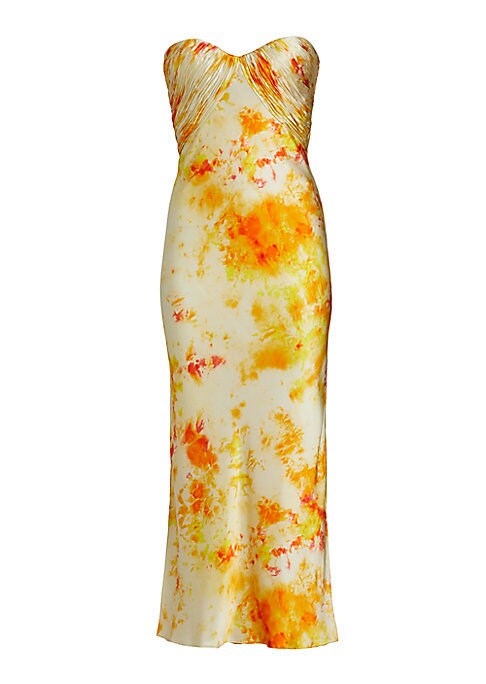 Vibrant Silk Bustier Dress