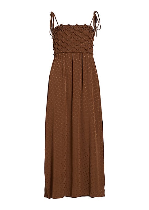 Dotted Elegance Midi Dress