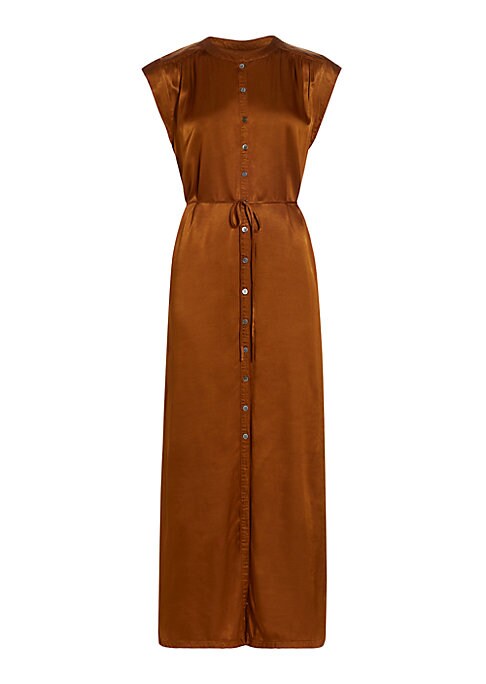 Satin Elegance Midi Dress