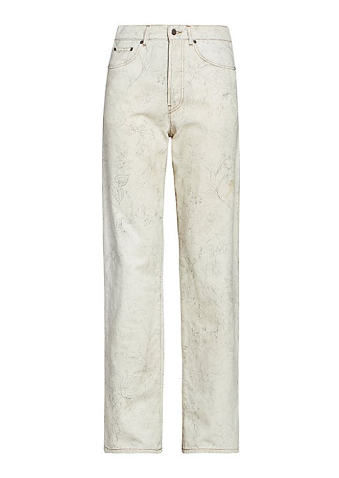 Floral Elegance Jeans