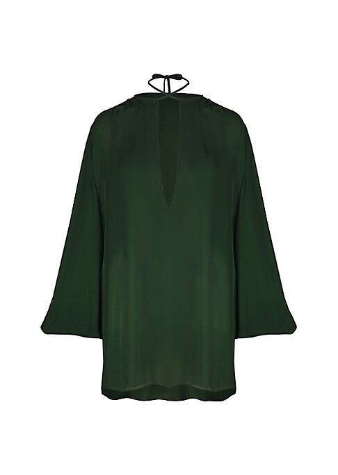 Silk Scarf Neck Top
