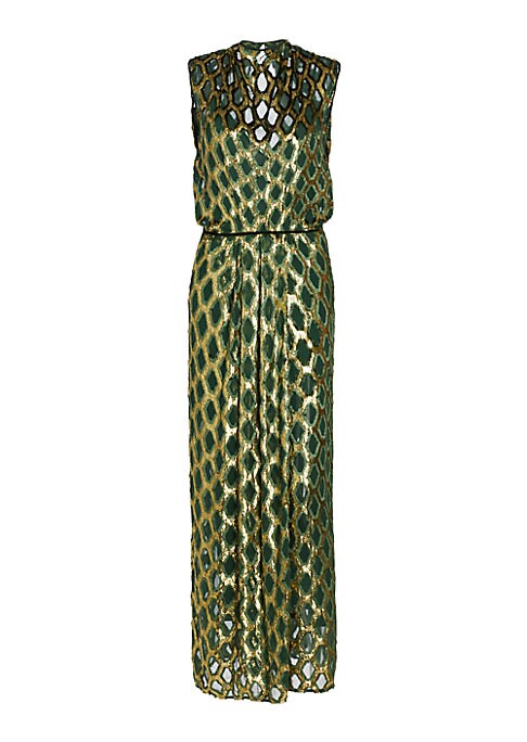 Glimmering Velvet Maxi Dress