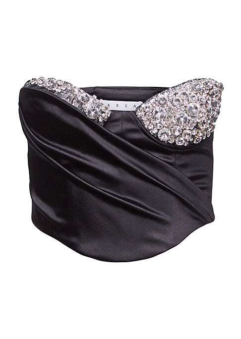 Crystal Satin Bustier Top