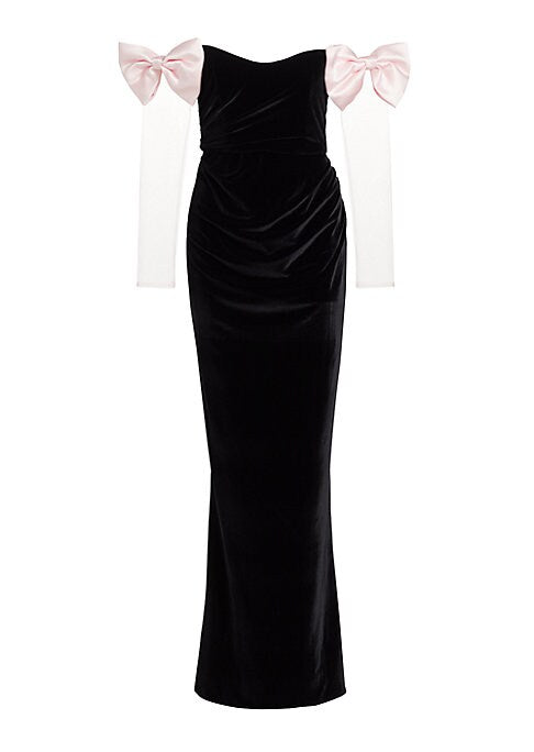 Velvet Elegance Column Gown