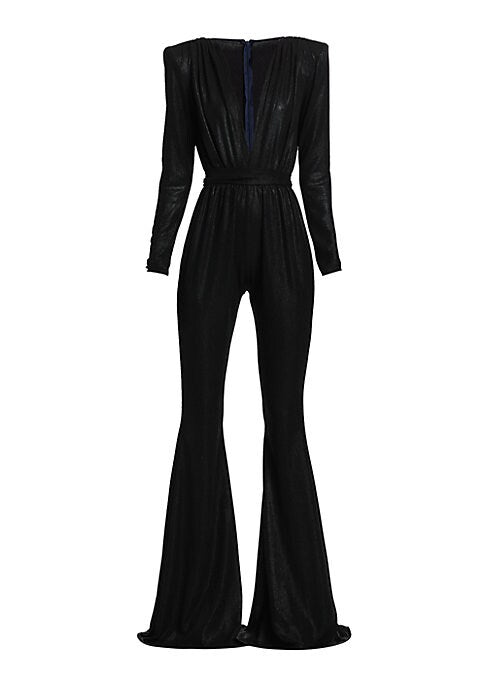 Metallic Flare Jumpsuit