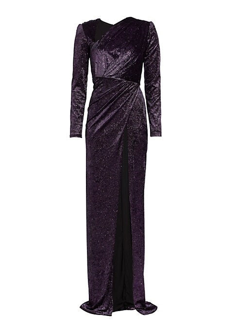 Glimmering Velvet Elegance Gown