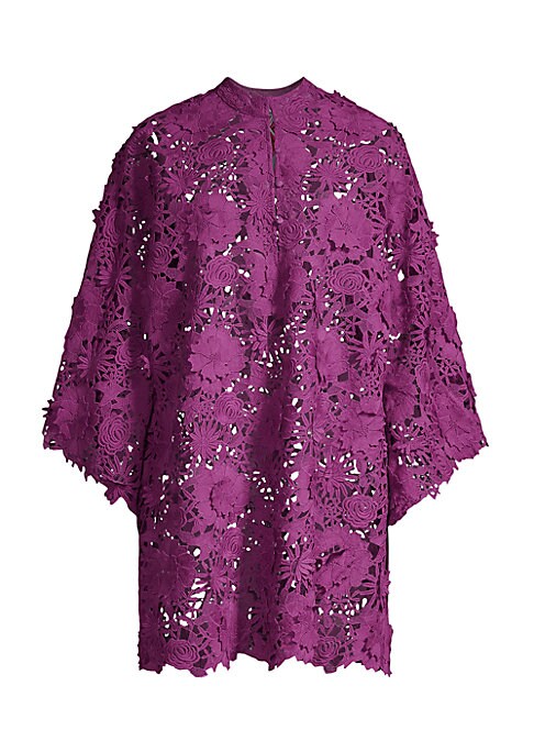 Lace Bloom Mini Dress