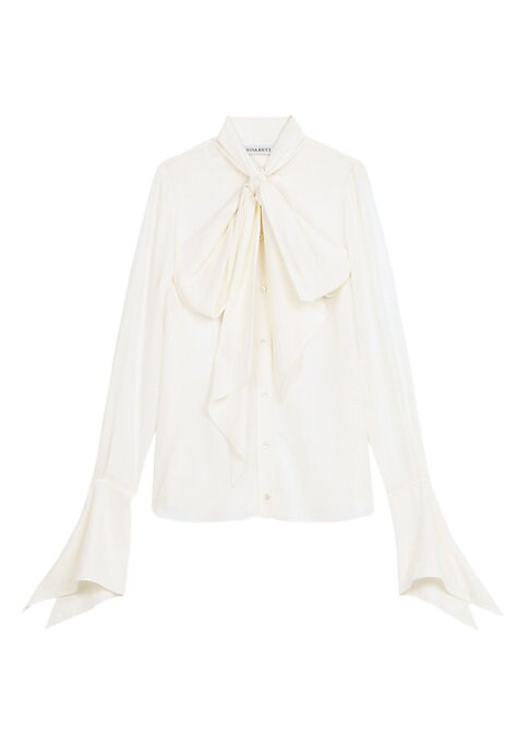 Chic Bow Silk Top