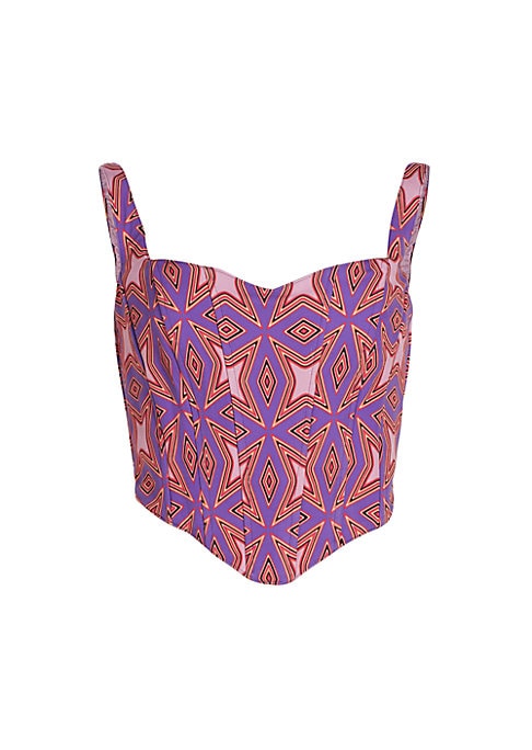 Geometric Sweetheart Top