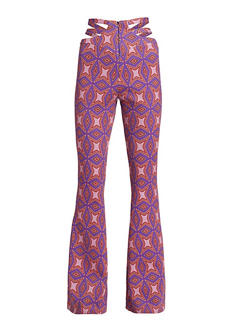 Flared Cut-Out Trousers