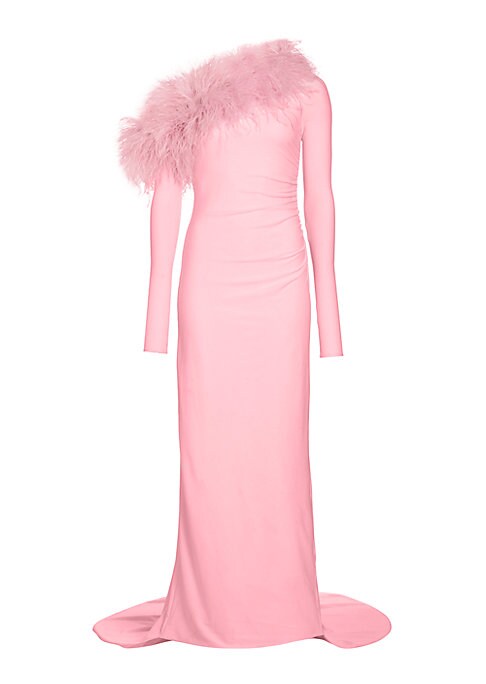 Feathered Elegance Gown