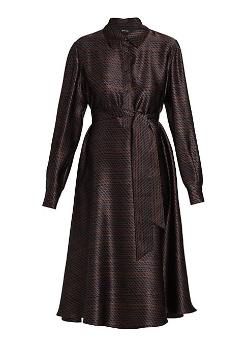 Graphic Silk Midi Dress