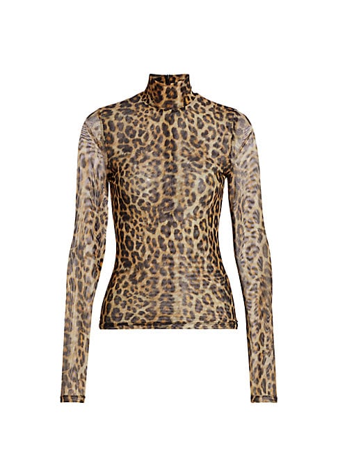 Leopard Luxe Mesh Top