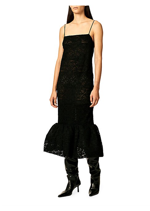 Lace Puff Hem Dress