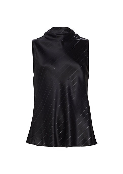 Metallic Satin Sleeveless Top