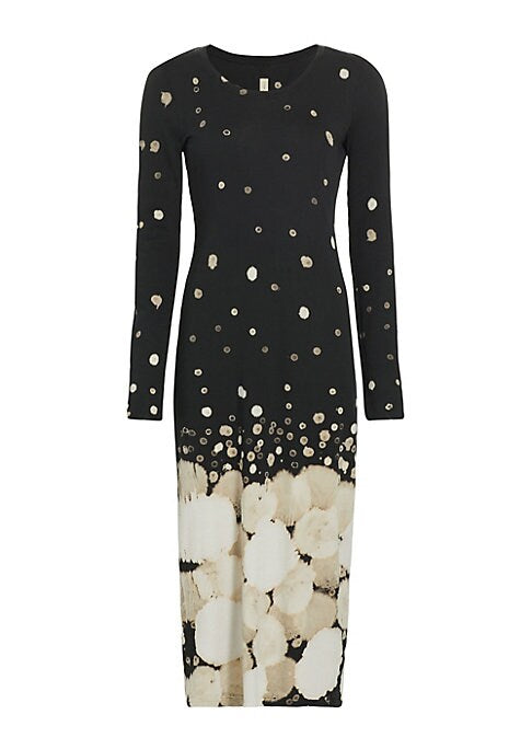 Painted Cotton Midi Dress