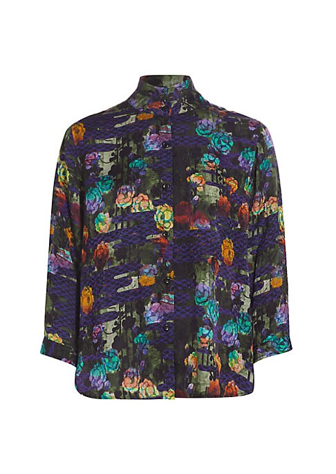 Floral Silk Blend Blouse