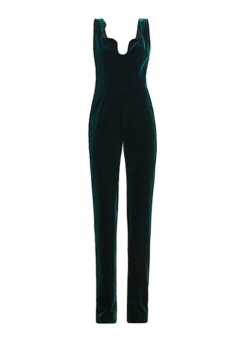 Velvet V-Neck Jumpsuit