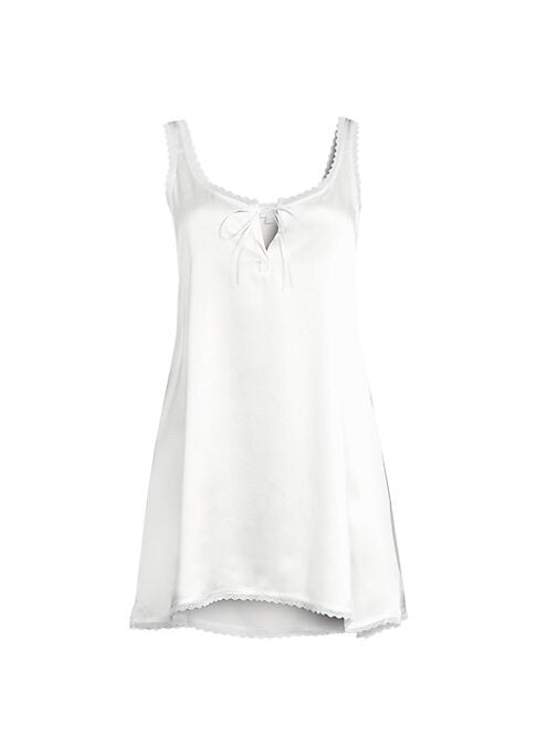 Lace-Trimmed Silk Minidress