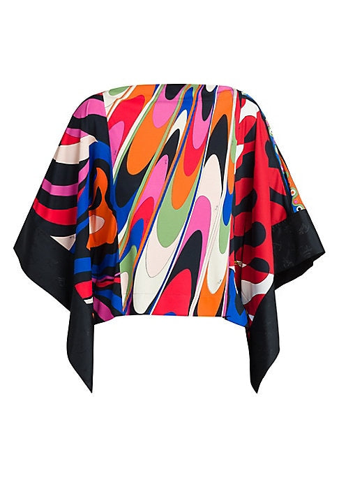 Colorblocked Cape Top