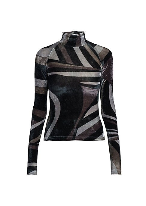 Colorblock Velvet Top
