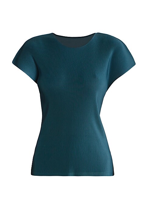 Chic Pleated High Neck Top