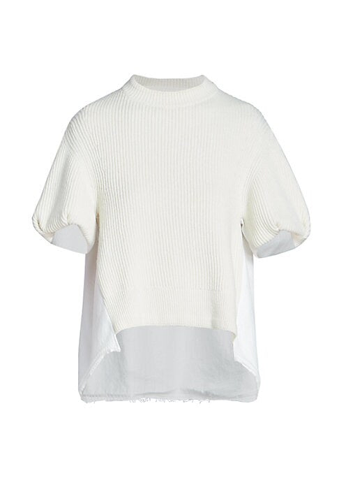 Sculptural Wool Blend Tee