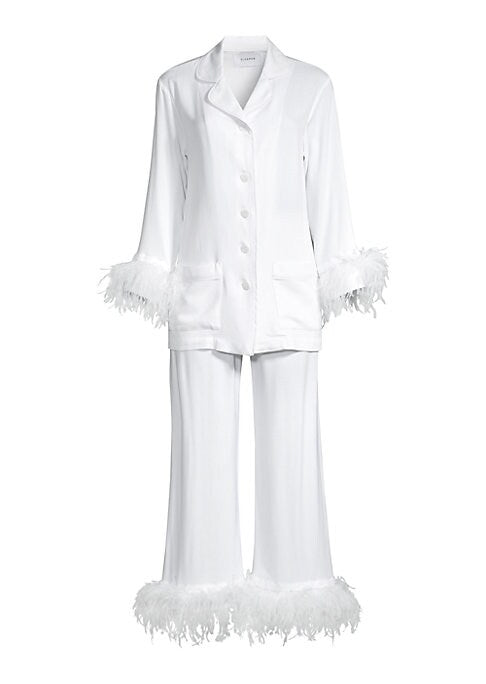 Feathered Glam Pajama Set