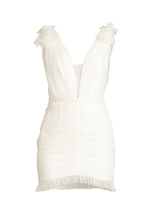 V-Neck Ruffle Dress