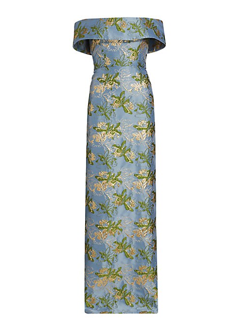 Floral Off-Shoulder Gown
