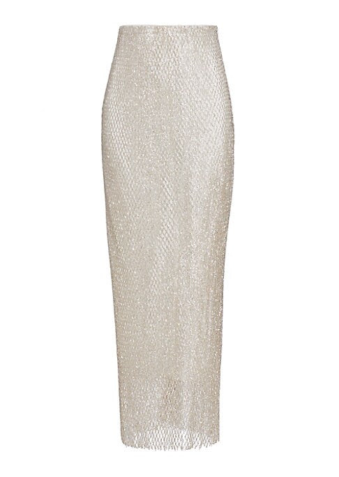 Glamour Beaded Midi Skirt