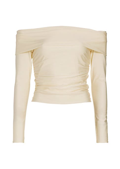 Lustrous Off-Shoulder Top
