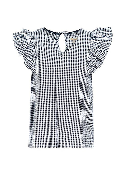 Playful Gingham Flutter Top