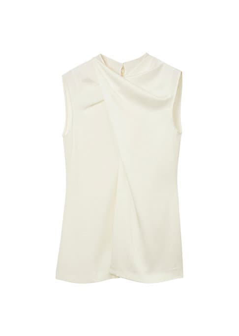 Draped High Neck Top