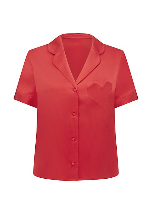 Heartfelt Satin Pajama Top