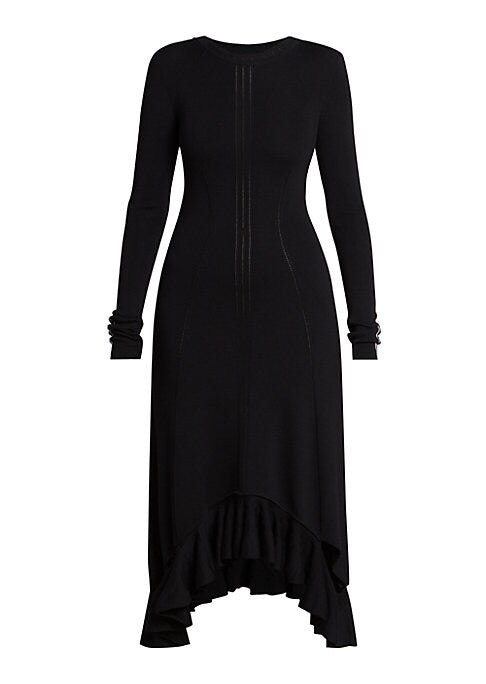 Ruffled Elegance Midi Dress