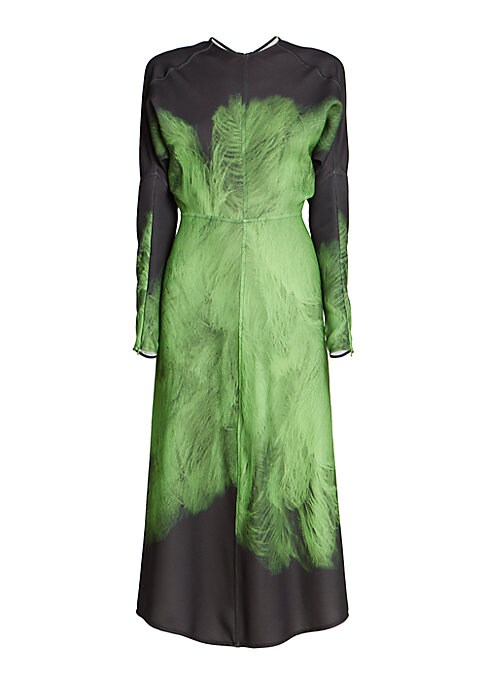 Vibrant Crinkle Midi Dress