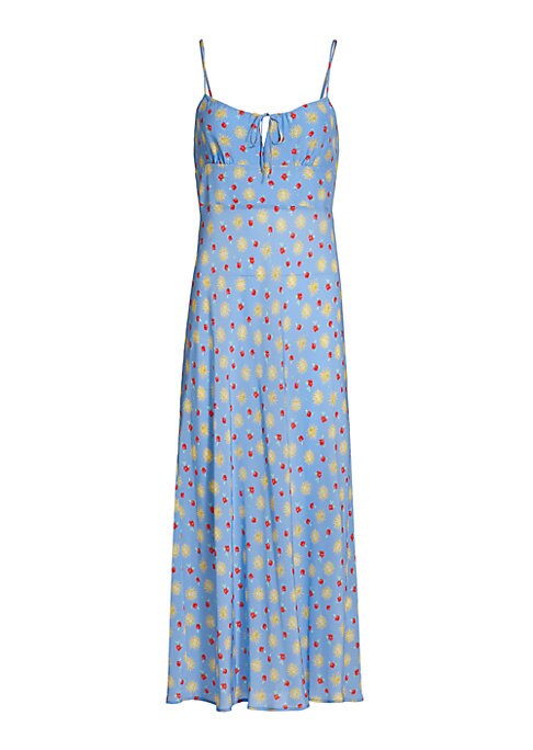 Floral Tie-Front Midi Dress