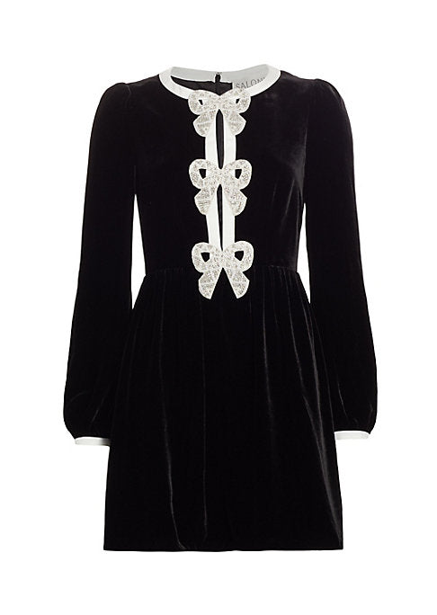 Glitzy Velvet Bow Dress