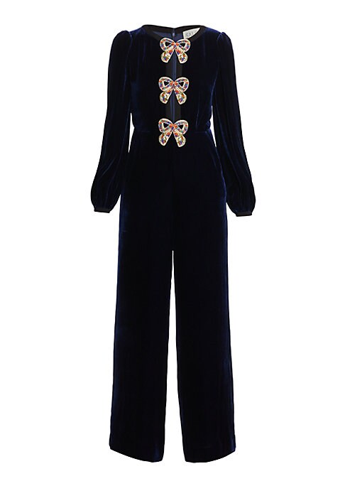 Velvet Bow Statement Jumpsuit