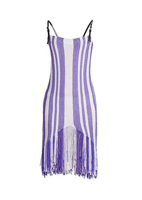 Fringe Striped Camisole Dress