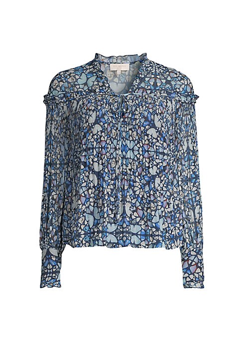Textured V-Neck Blouse